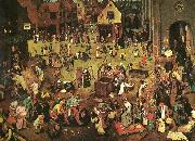 Pieter Bruegel fastlagens strid med fastan USA oil painting artist